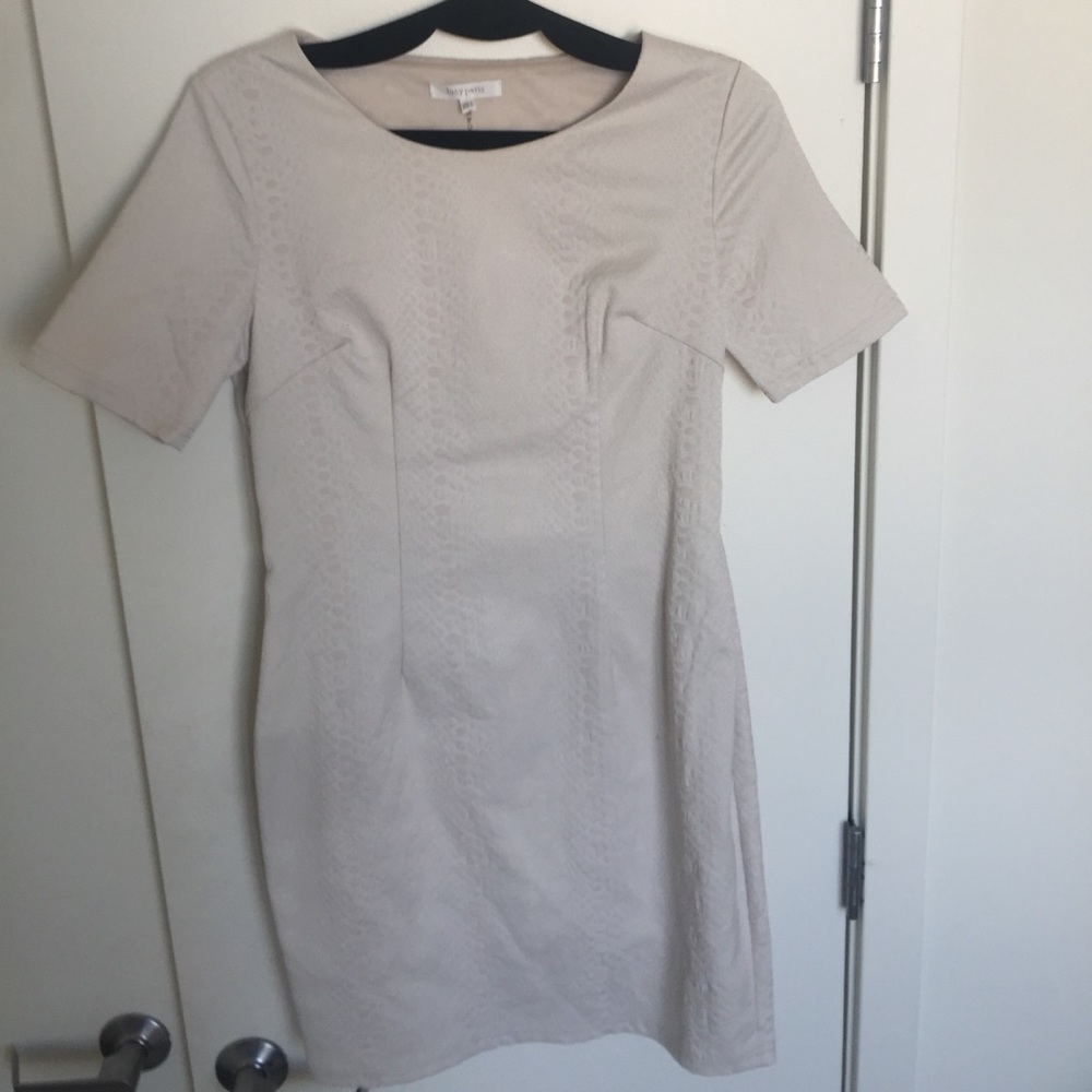 Cream fitted dress